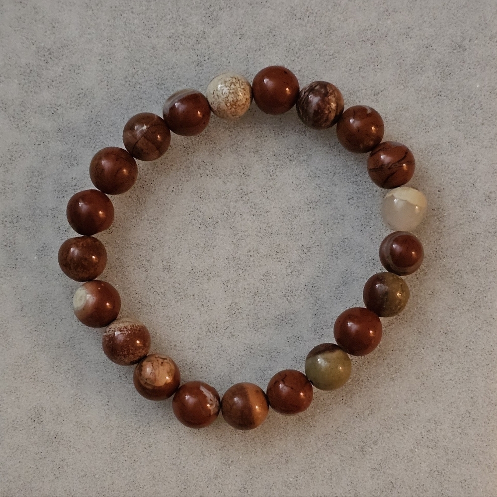 Red Jasper beaded bracelet